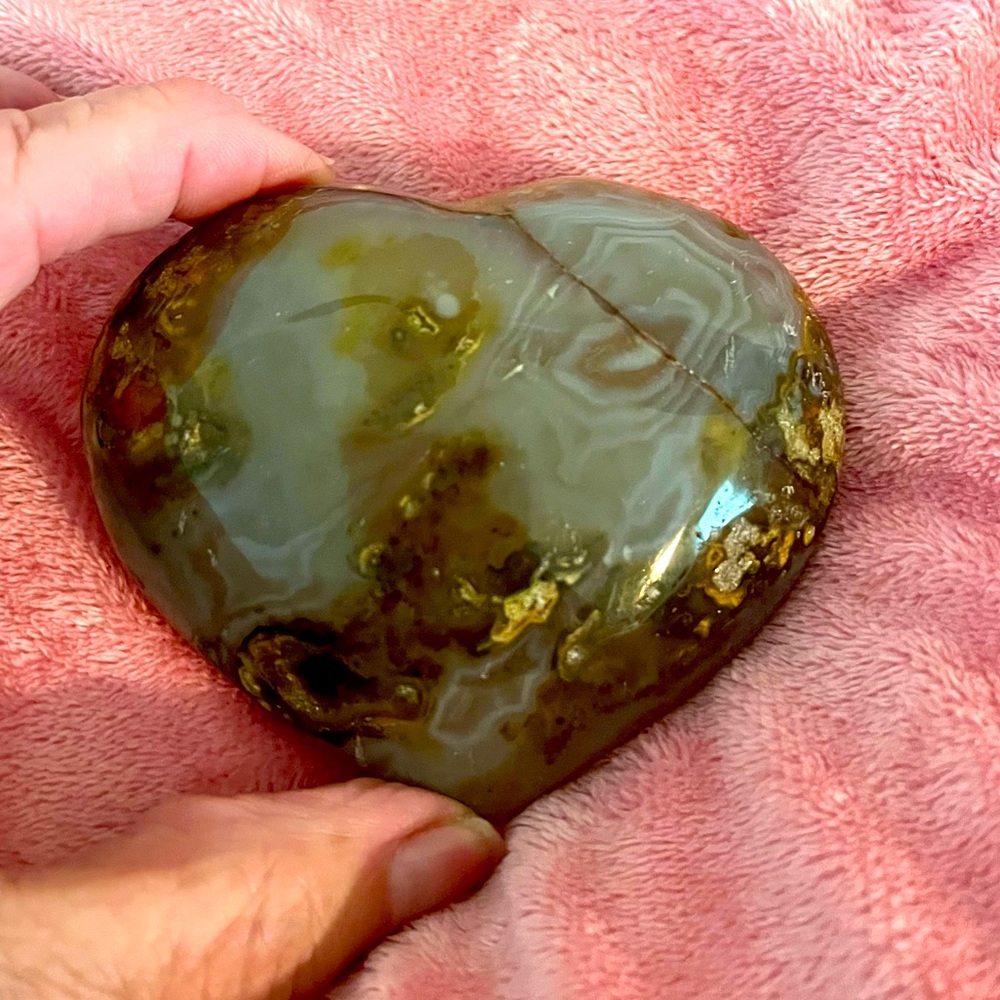 Heart-Shaped Agate Stone